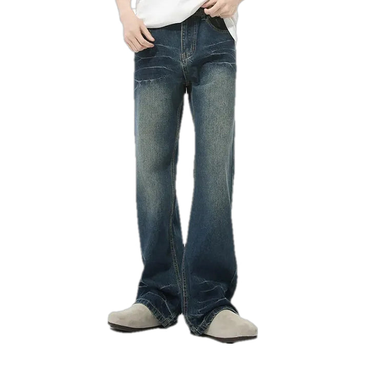 Whiskered Fade Men's Jeans - Blue