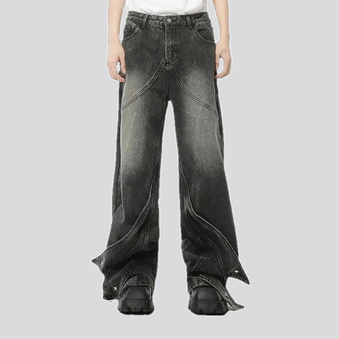 Retro and wide fit men's jeans