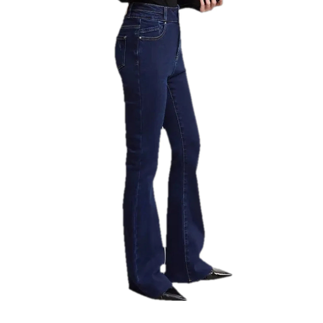 Stretchable Padded Casual Women's Jeans - Dark Blue