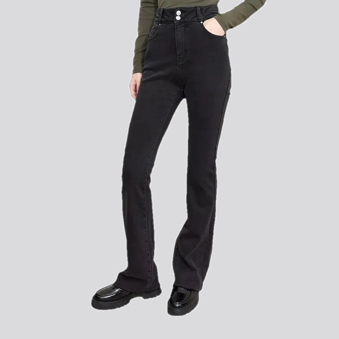 Stretchable padded casual women's jeans