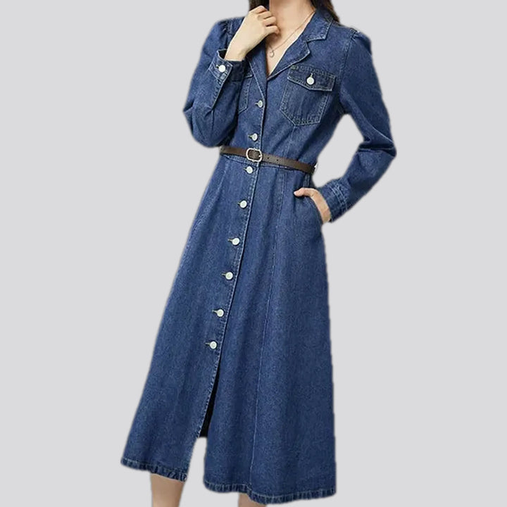 Casual mid-length jean dress