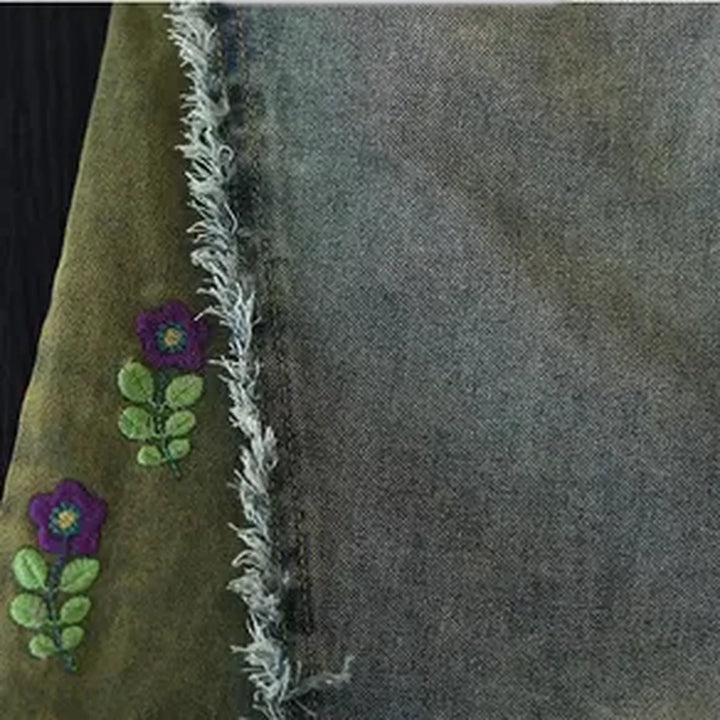 Vintage boho baggy women's jean shorts