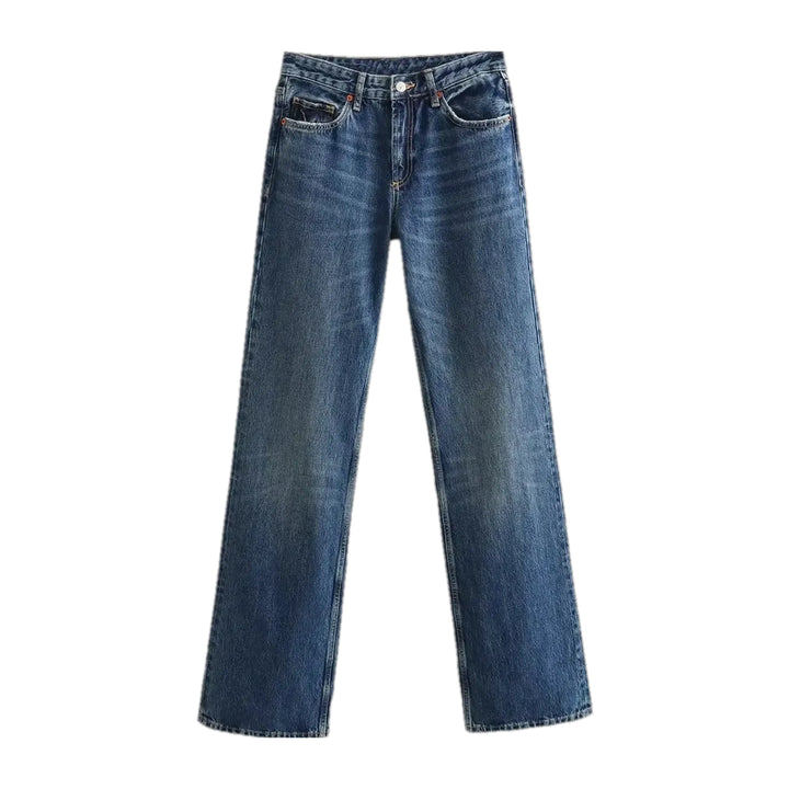 Faded Casual Jeans for Women - Dark Blue