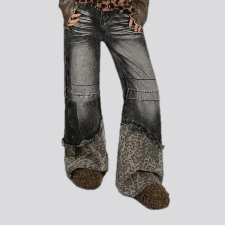 Trendy baggy multicolor jeans for women