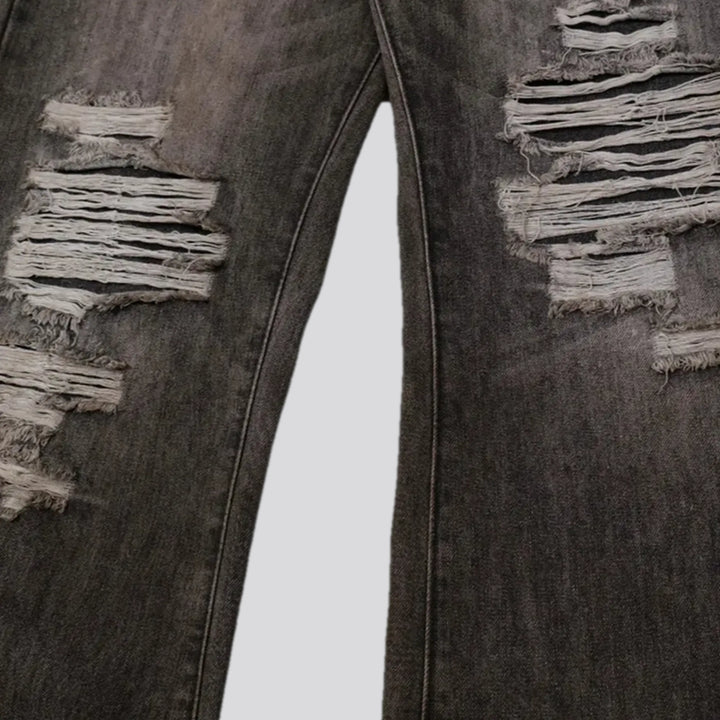 Retro ripped fashion men's jeans