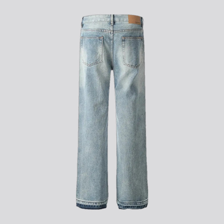 Light pattern medium rise men's jeans