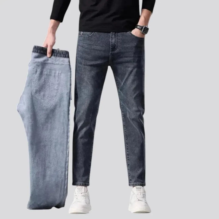 Sanded tapered men's jeans