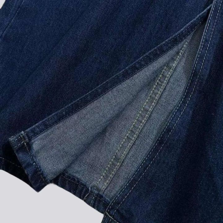 Dark wash long jean skirt
 for ladies