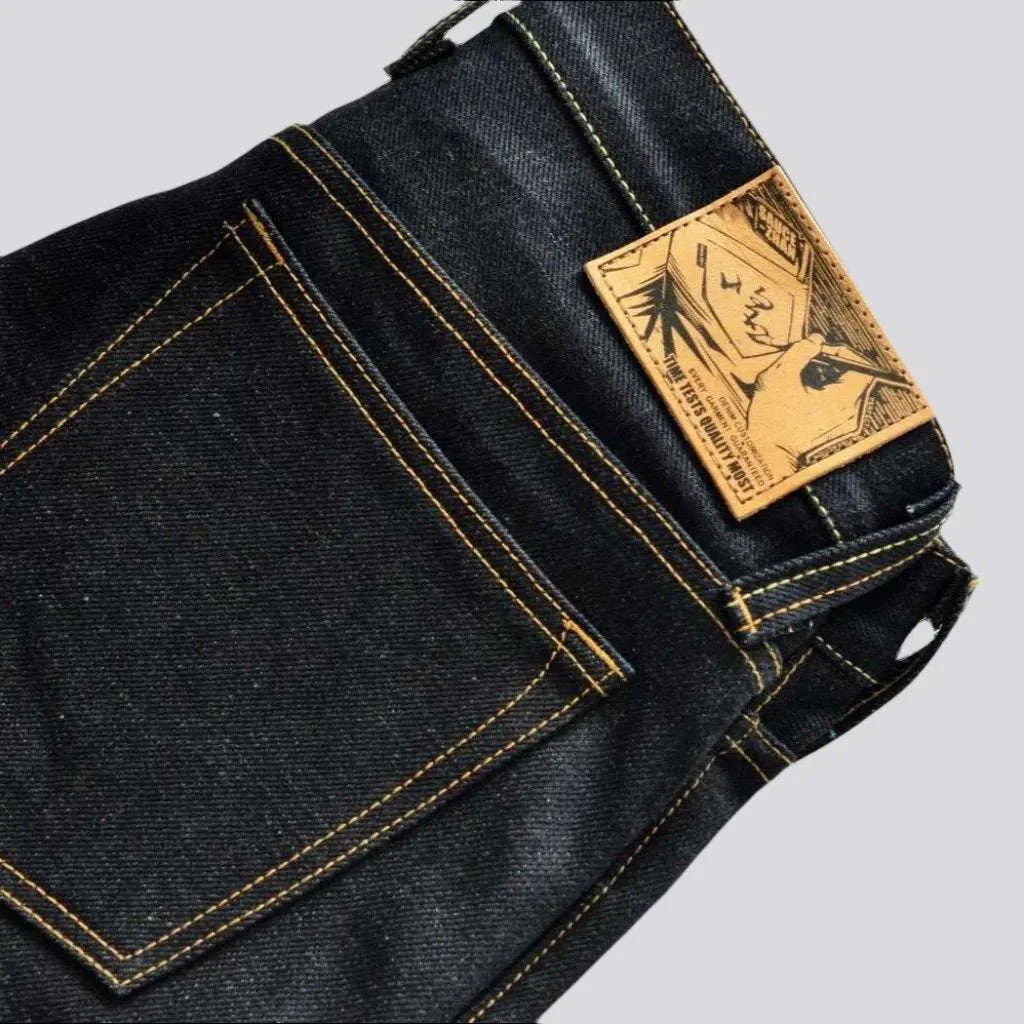 Slim raw self-edge jeans
 for men