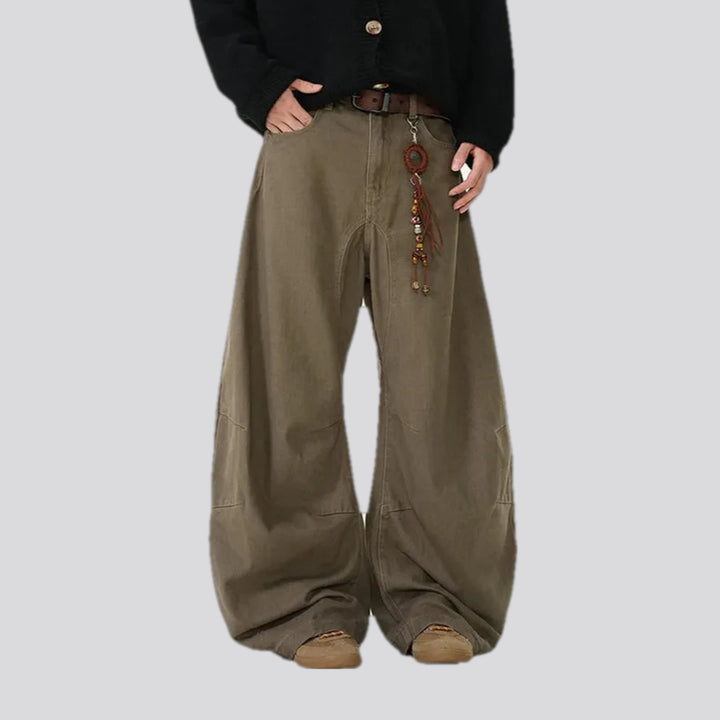 Colored fashion mid-rise men's jean pants