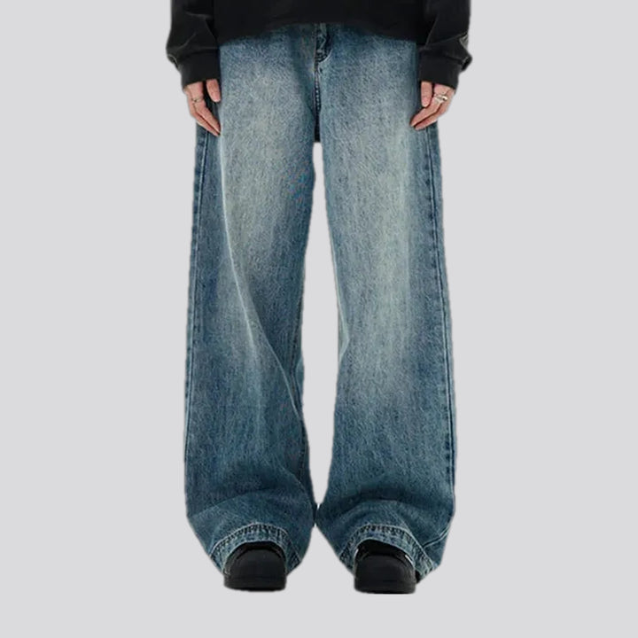 Boho baggy fashion men's jeans