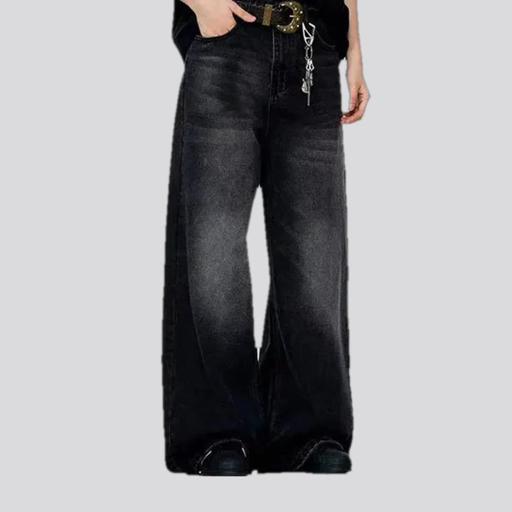 Baggy mid-rise fashion men's jeans