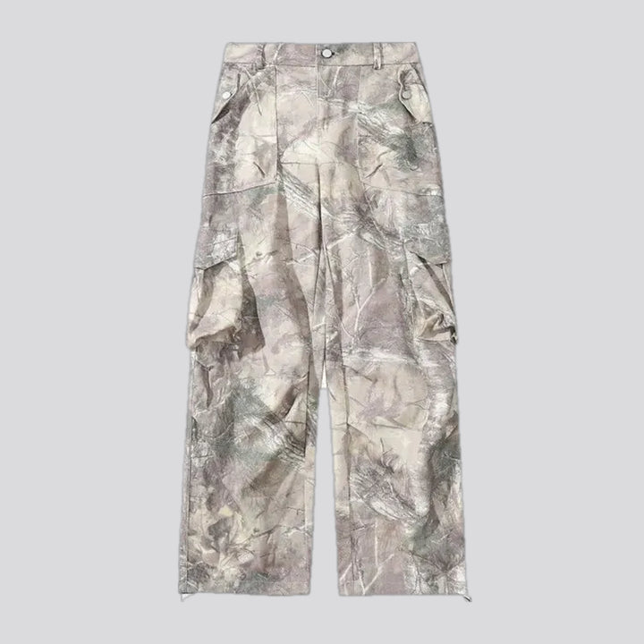 Camouflage denim pants for men