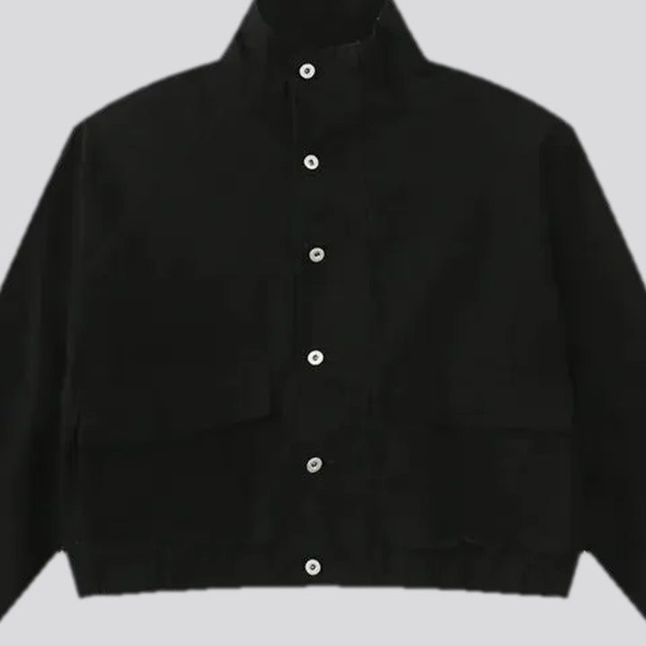 Monochrome oversized men's jean bomber jacket