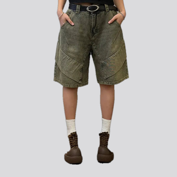 Retro style men's jeans shorts