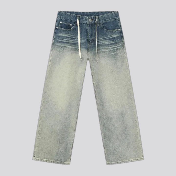 Mid rise baggy retro men's jeans