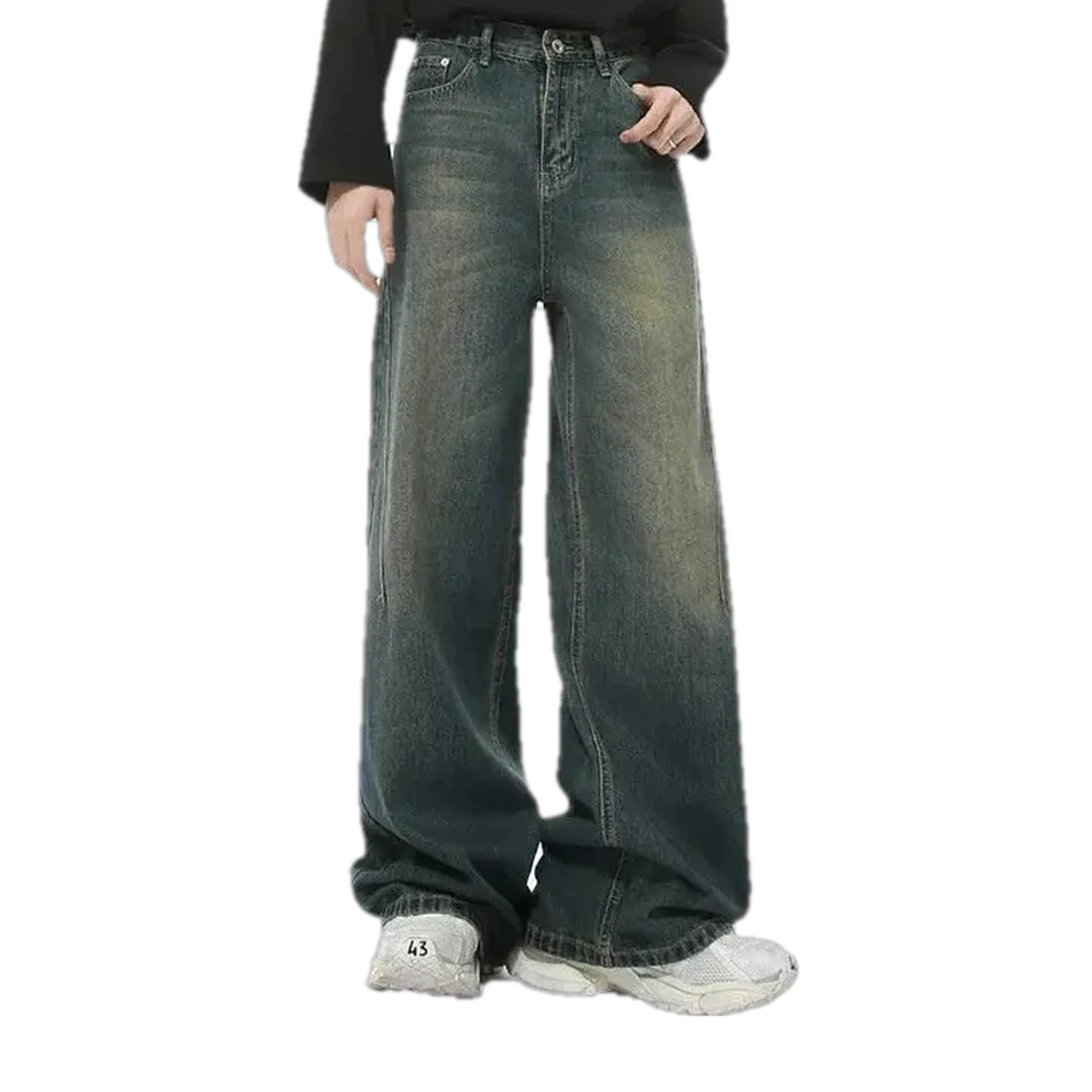 Wide Fit 90s Style Jeans for Men - Blue