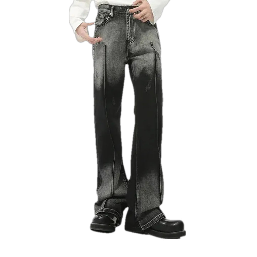 Fashionable Vintage Bootcut Men's Jeans - Grey