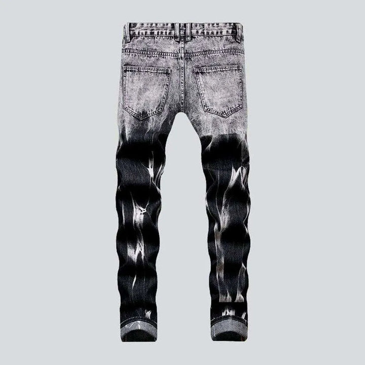 Urban mid-waisted men's jeans