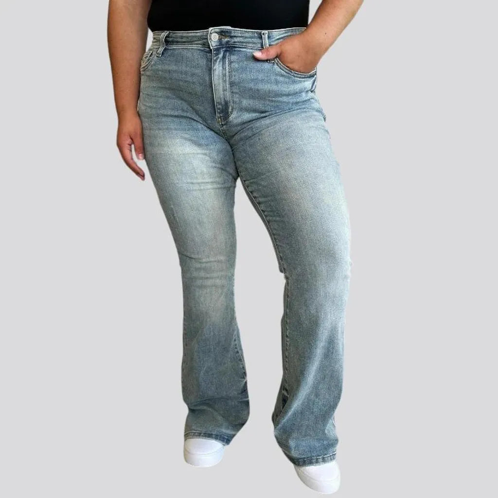 Bootcut high-waist jeans
 for ladies