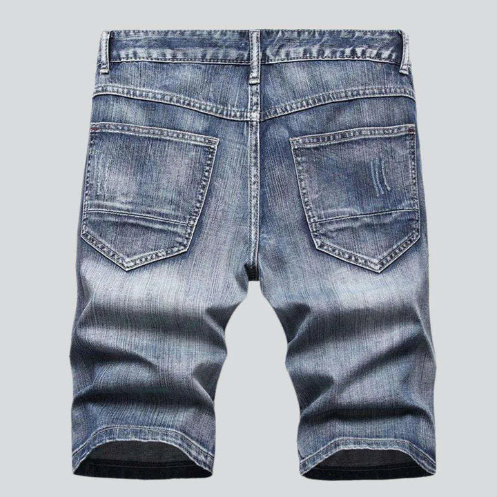 Vintage distressed men's denim shorts