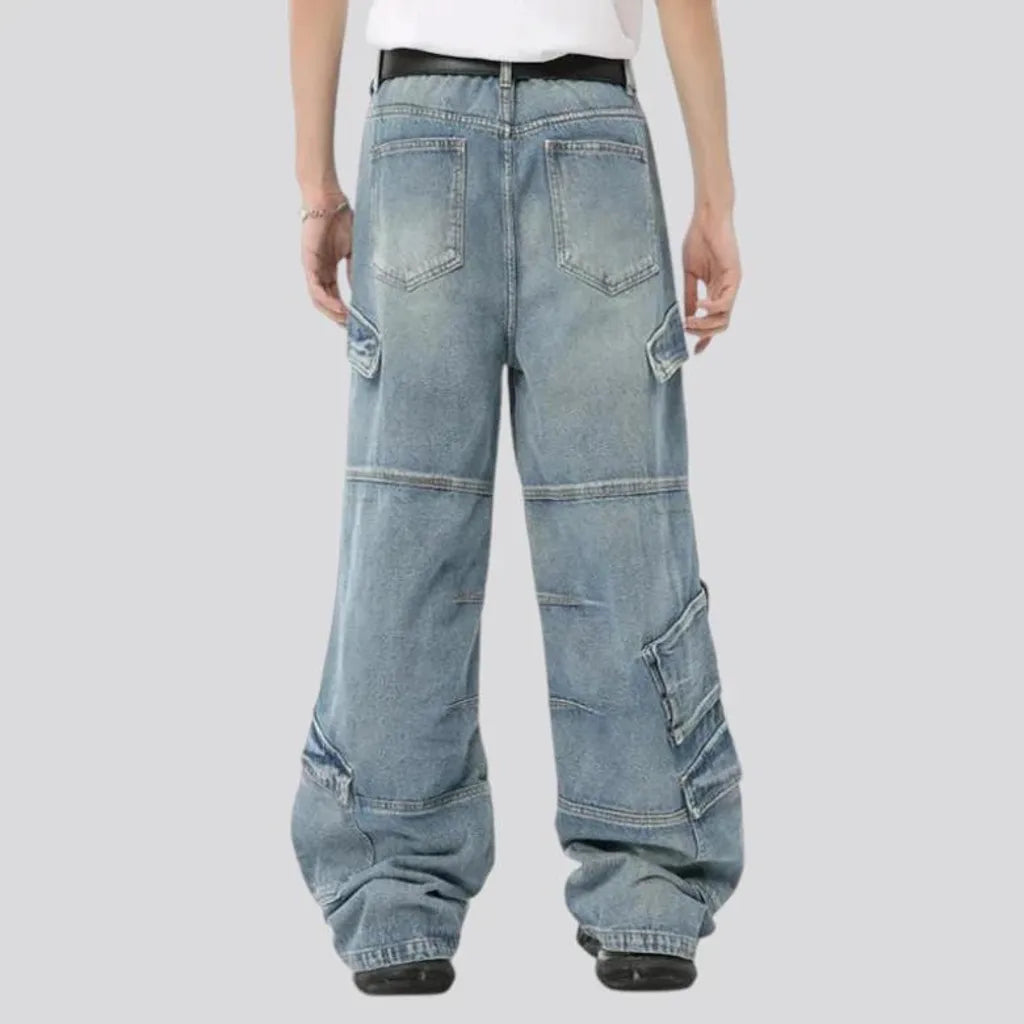 Sanded vintage men's jeans