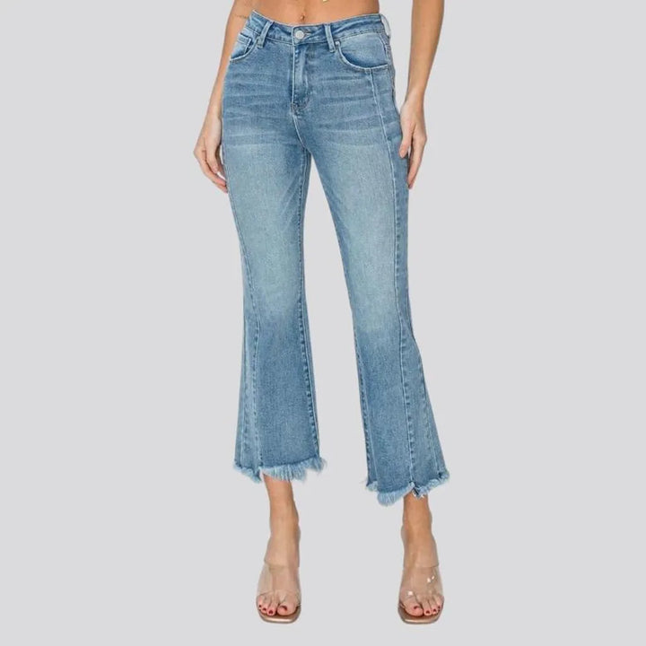 Women's cropped-bottoms jeans