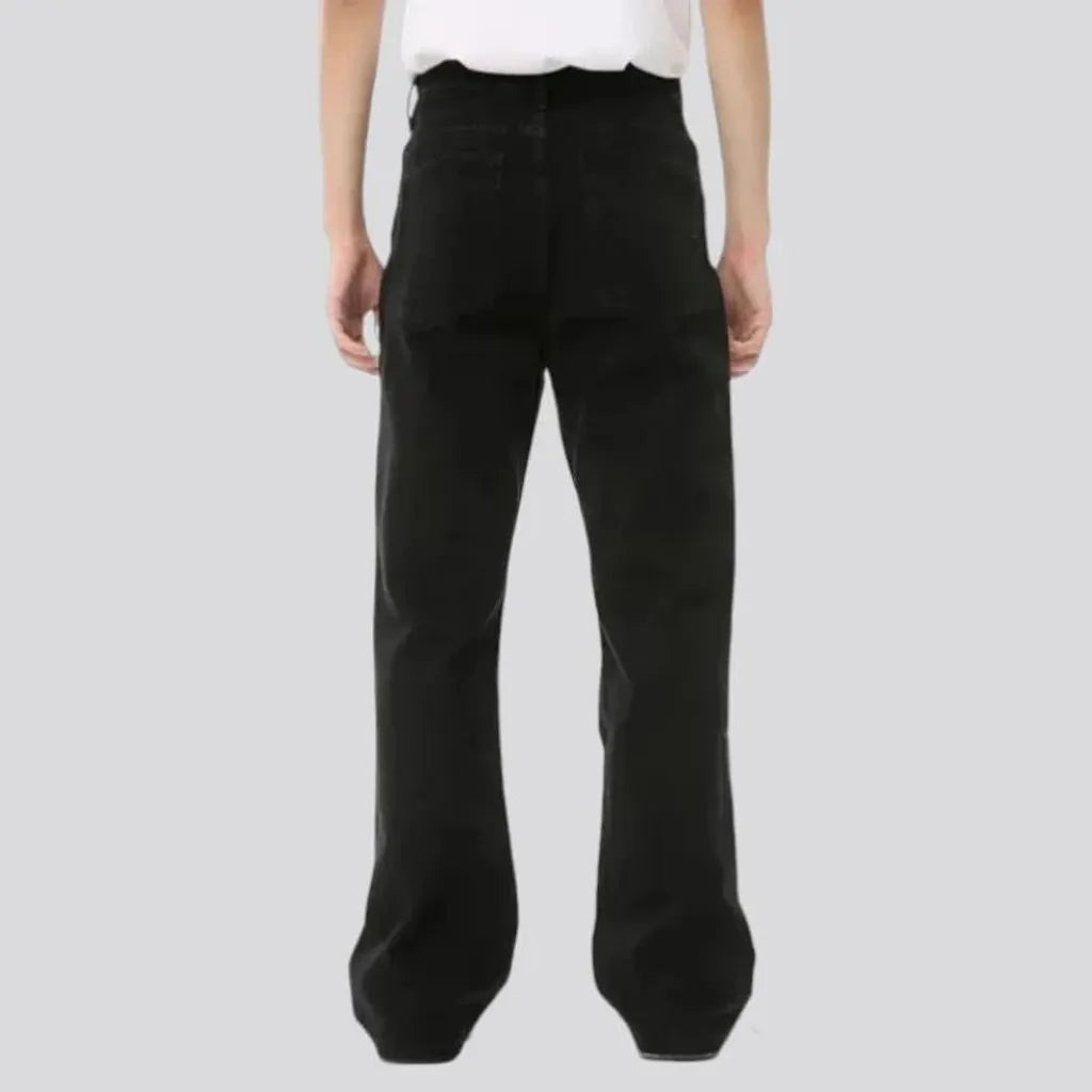 Monochrome mid rise street men's jeans