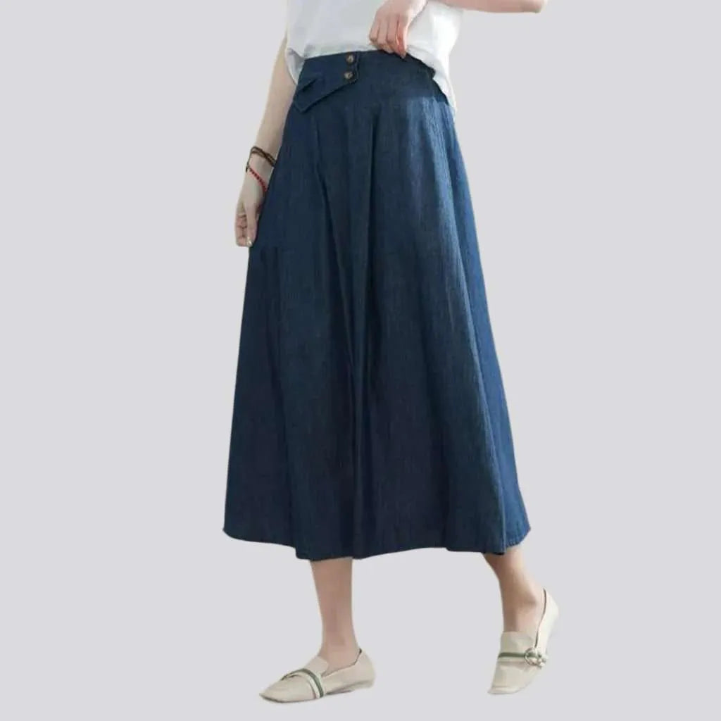 High-waist classic jeans skirt
 for ladies