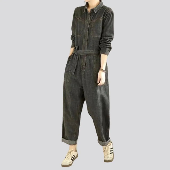 Baggy vintage jean overall
 for ladies