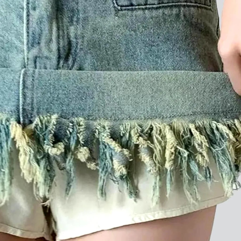 High-waist jeans skirt
 for women