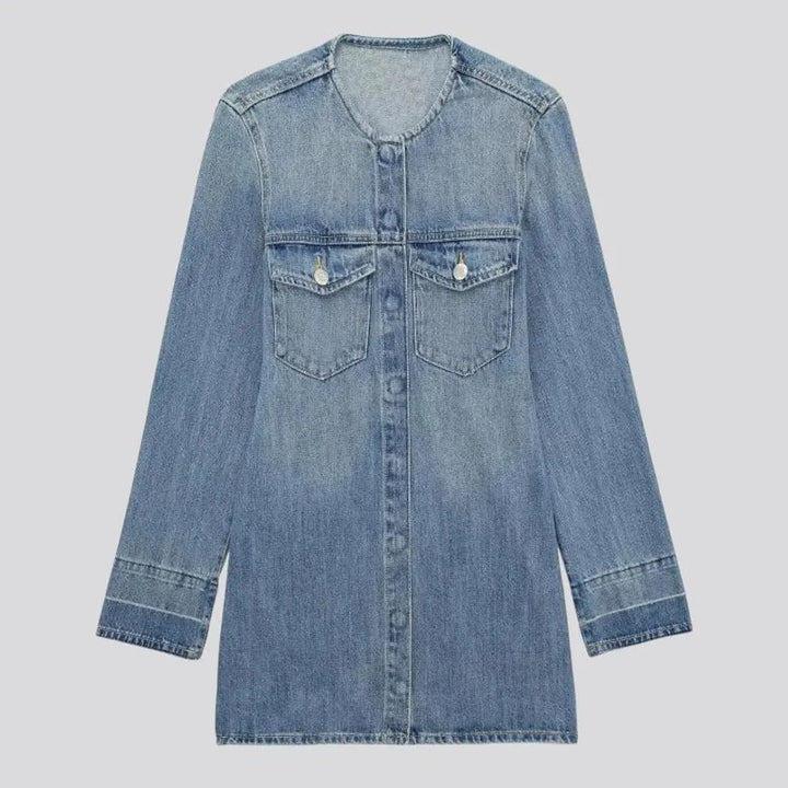 Light mini casual jeans dress