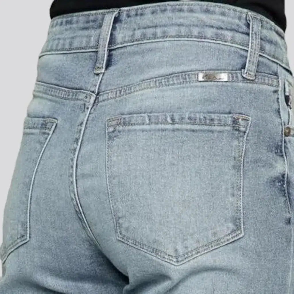 Cropped raw-hem jeans
 for women