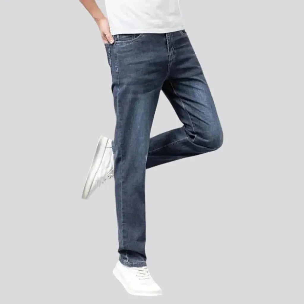Classic men's stonewashed jeans