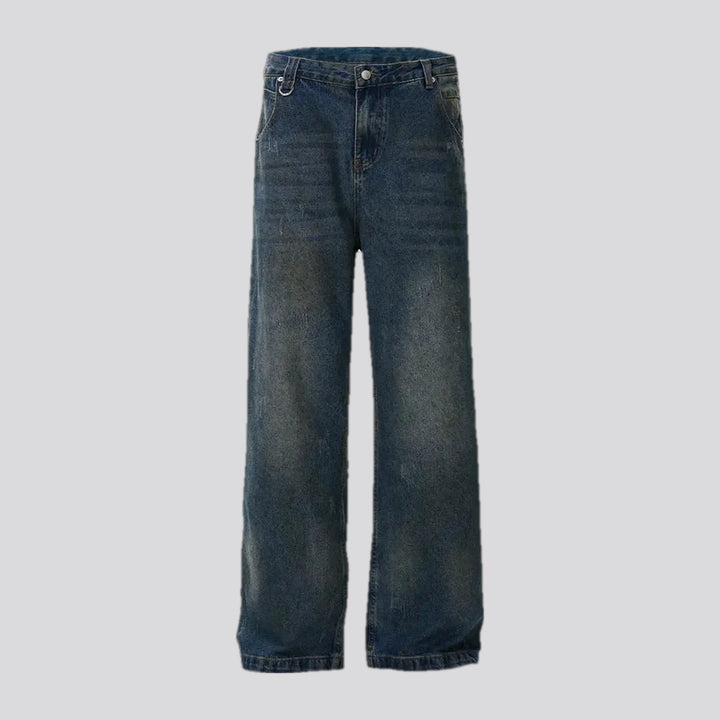 90s Style Dark Creased Men's Jeans | Jeans4you.shop