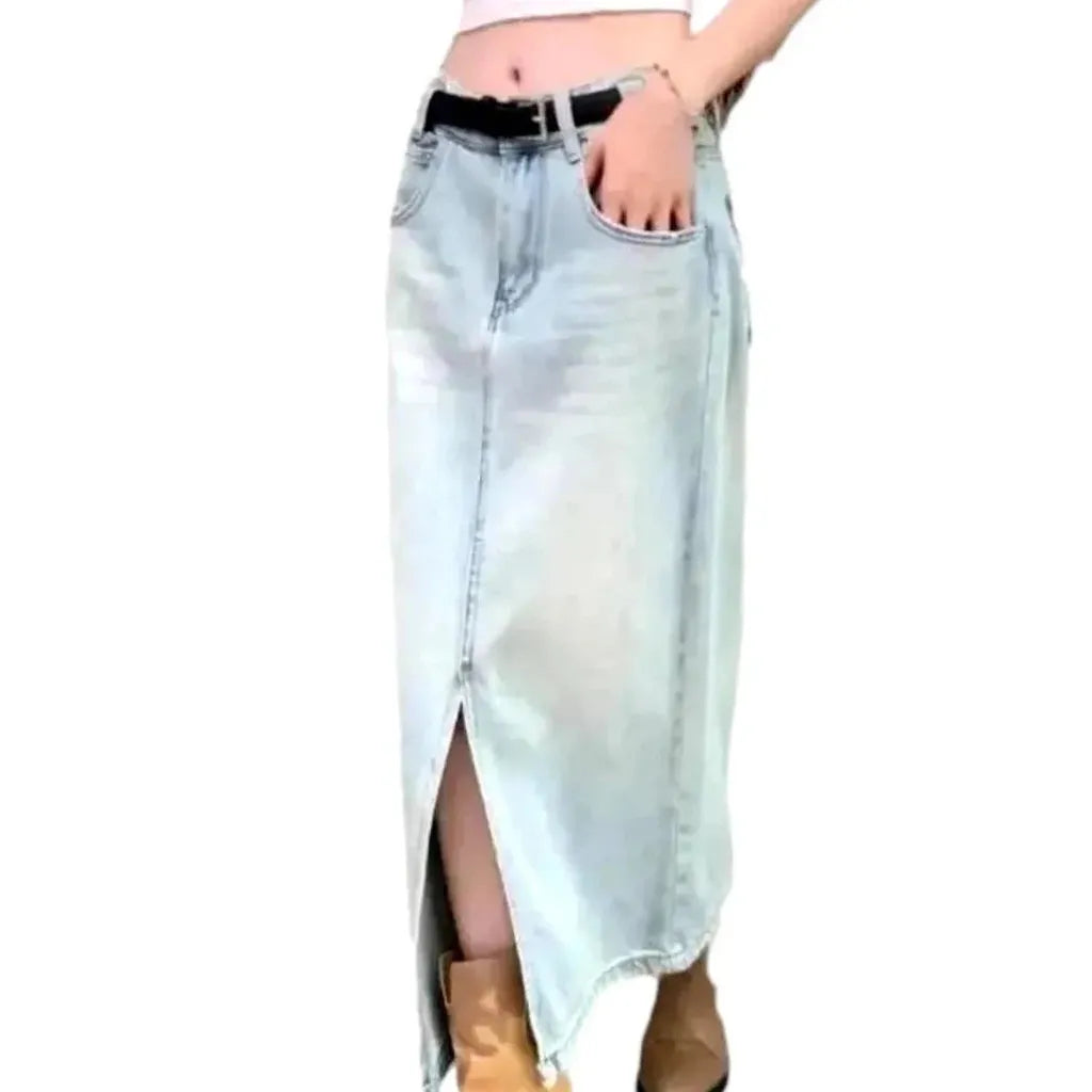 90s whiskered women's jeans skirt