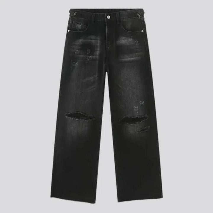 Sanded and street style jeans for men