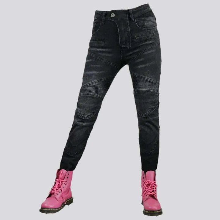 Protective biker jeans
 for women