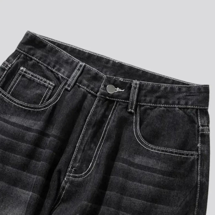 Aged men's creased jeans
