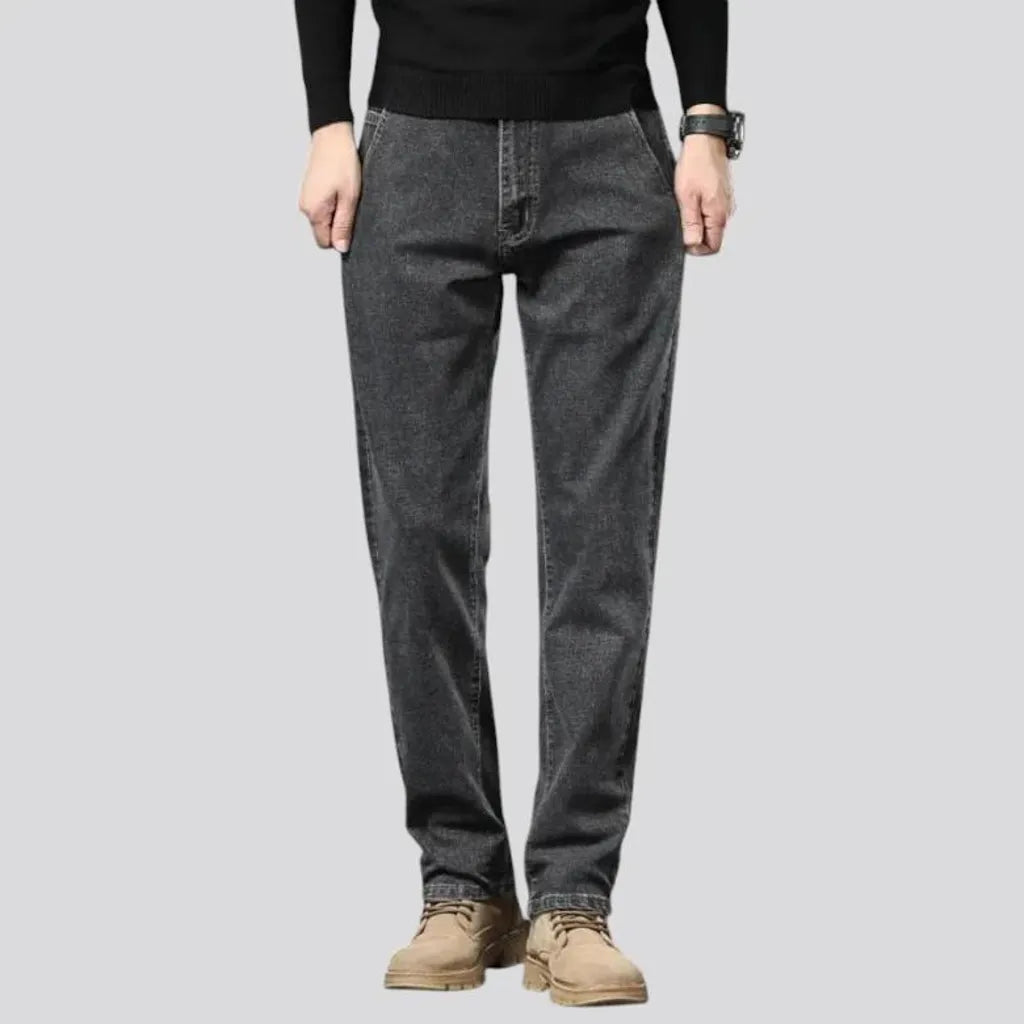 High-rise casual men's jeans