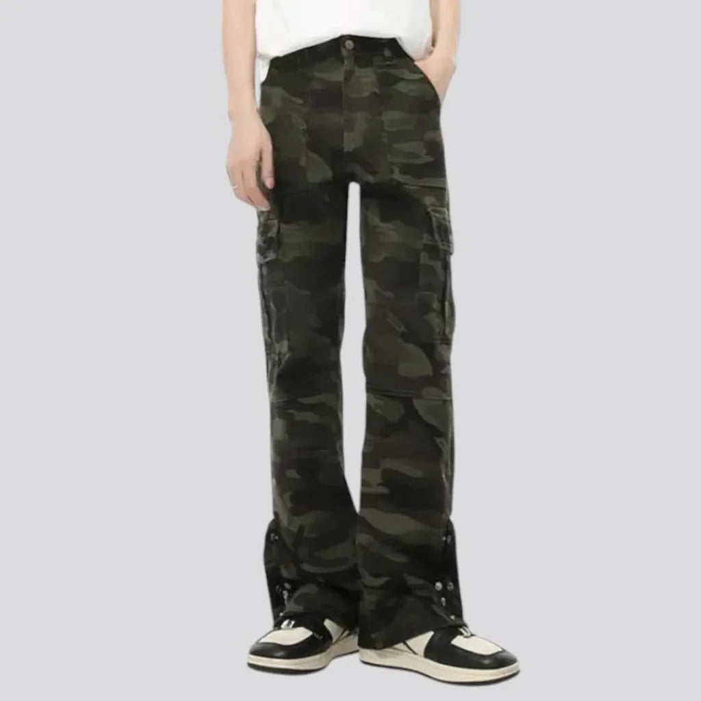 Multicolor loose fit men's jean pants