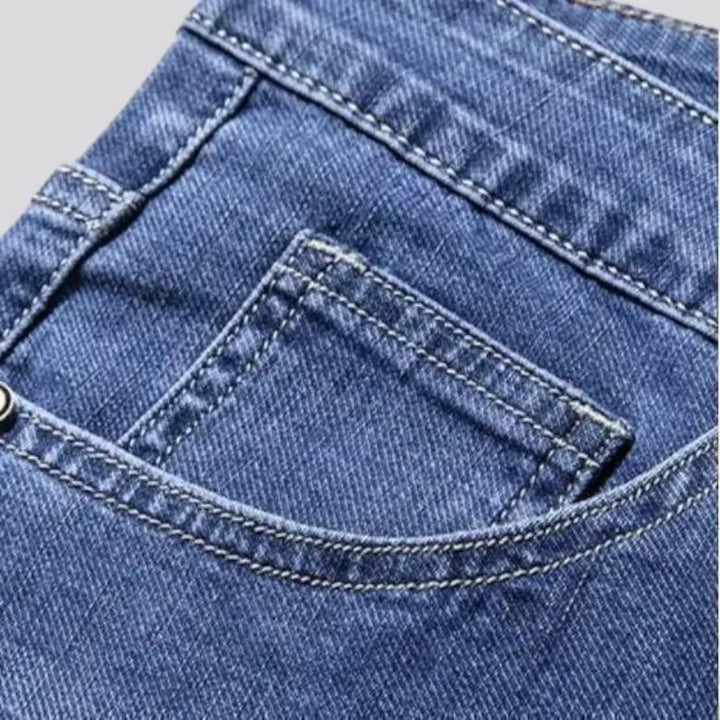 Thin men's stonewashed jeans