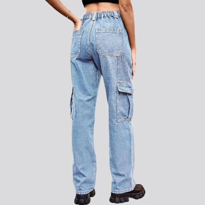 Straight loose jeans
 for ladies