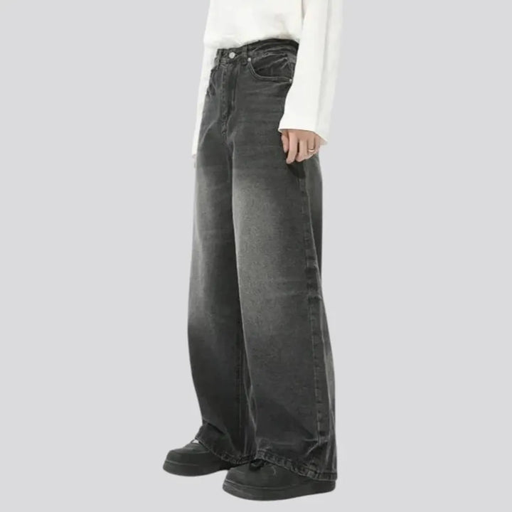 Sanded light washed out men's jeans