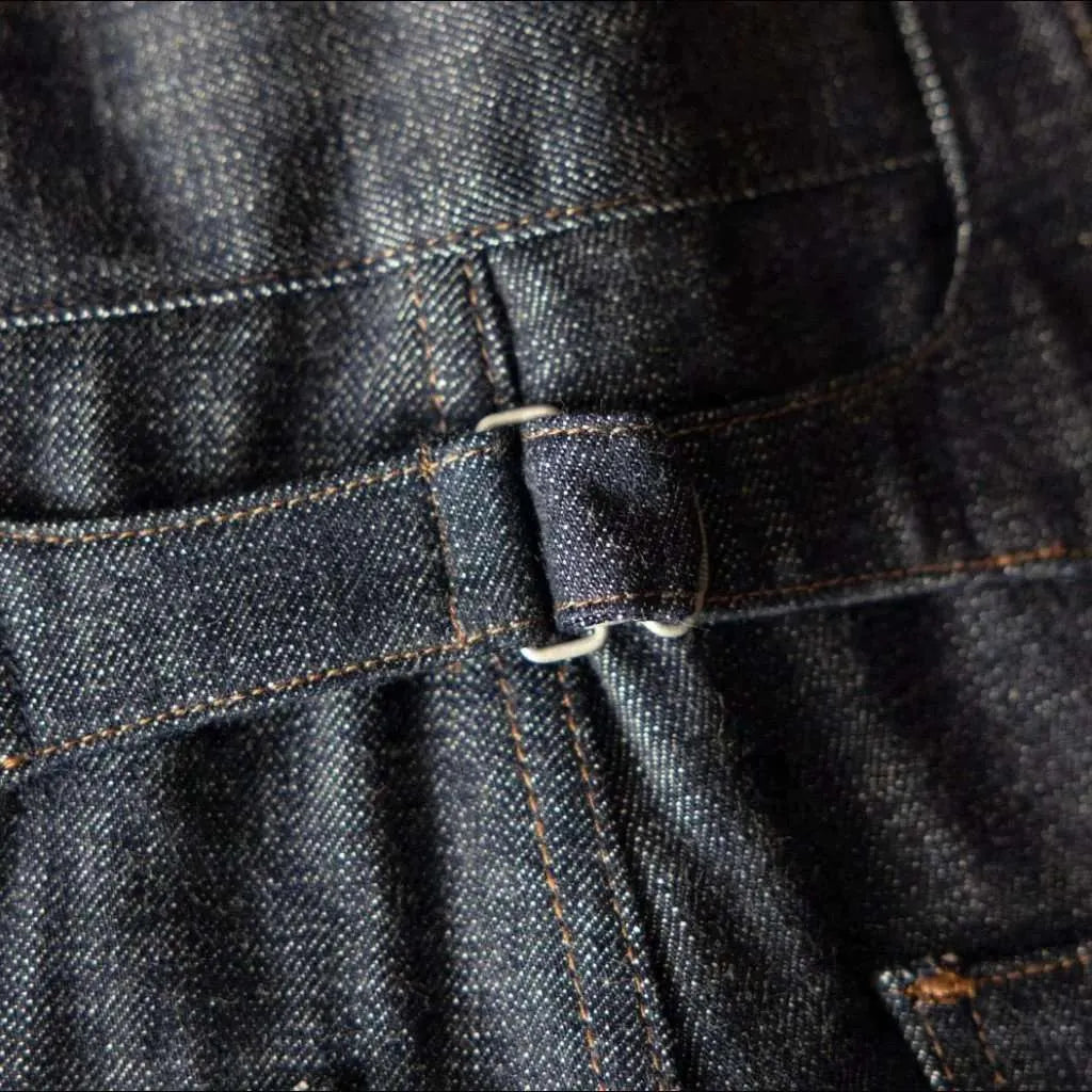 Regular back cinch jeans shorts