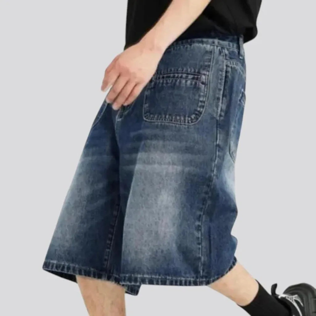 Comfortable men's denim shorts