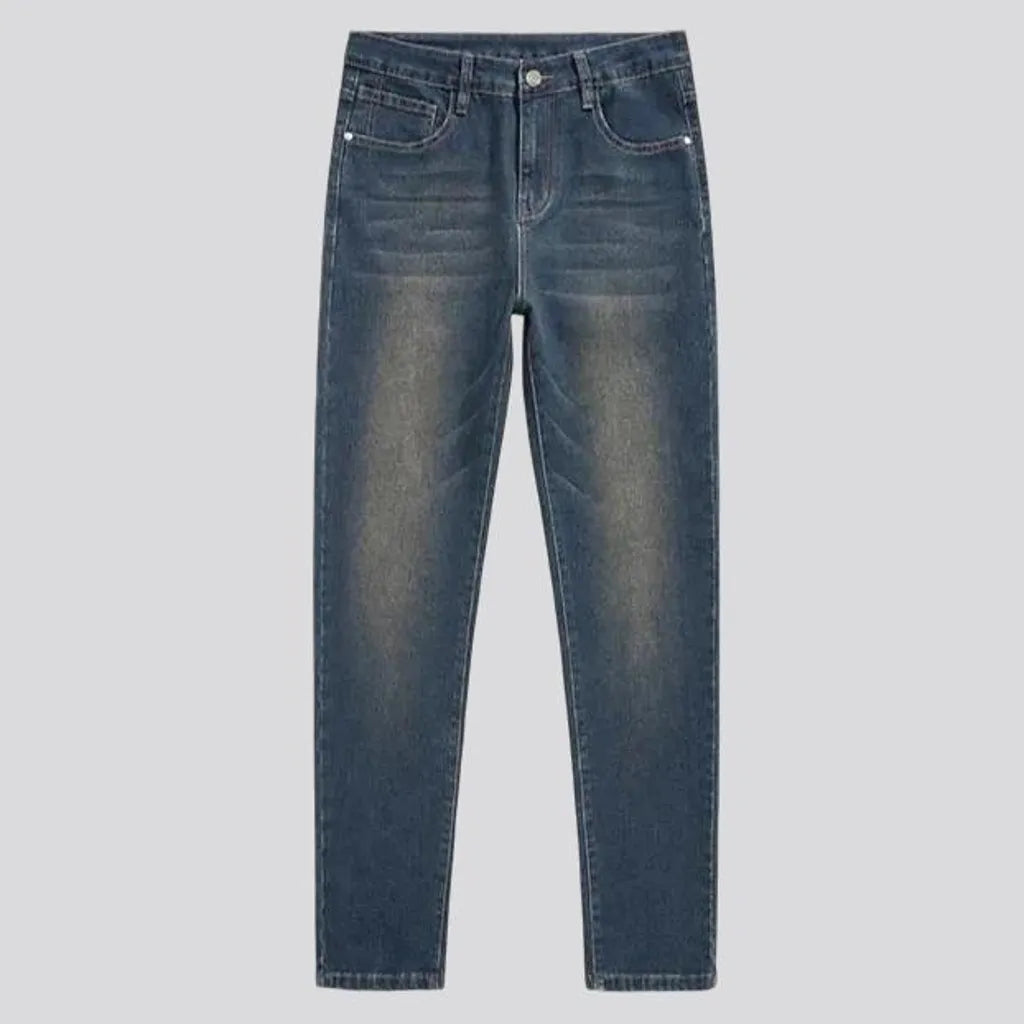 Sleek slim fit retro men's jeans