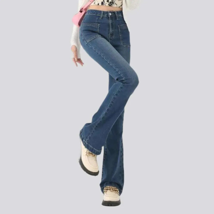 Bootcut high-waist jeans
 for women