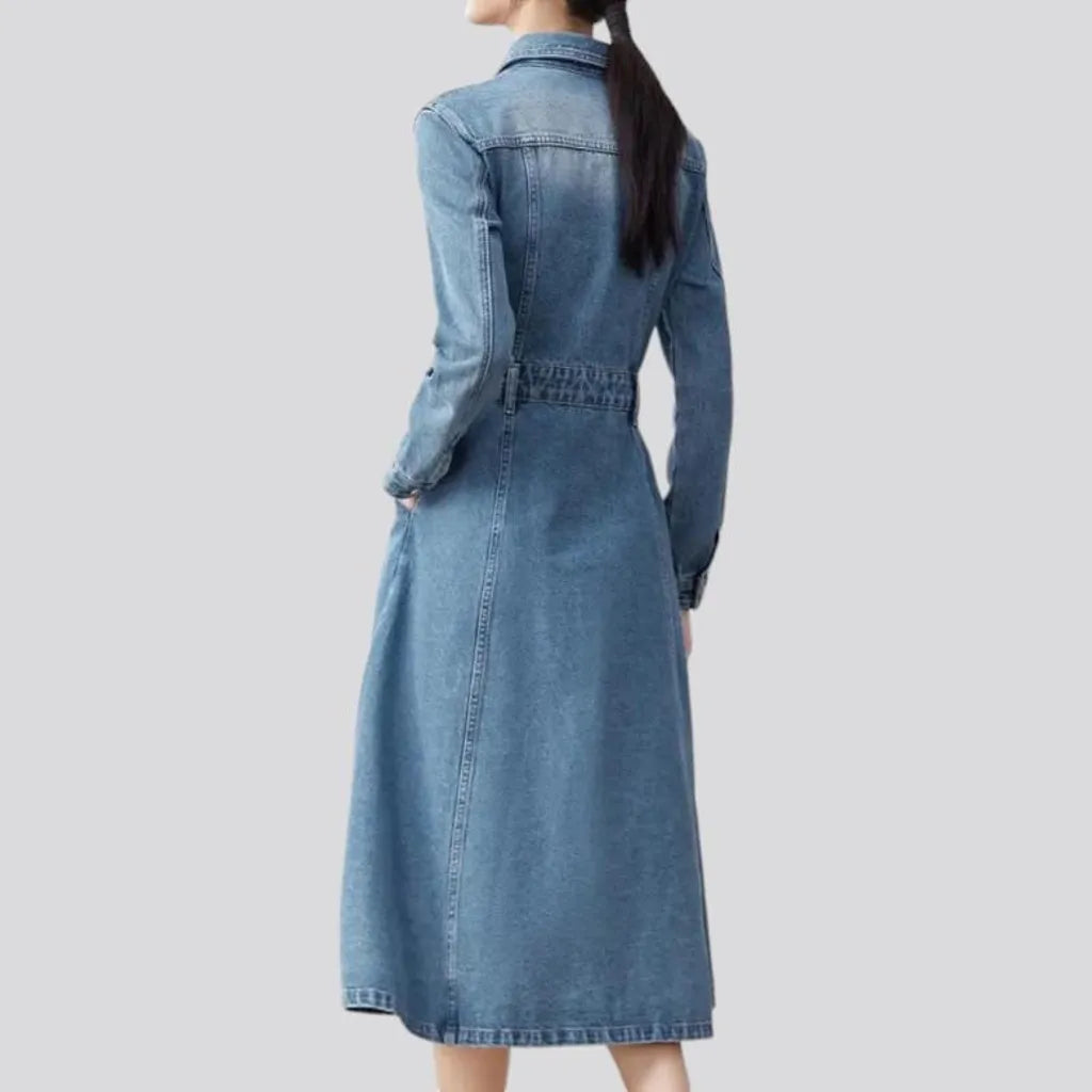 Long 90s women's jean dress