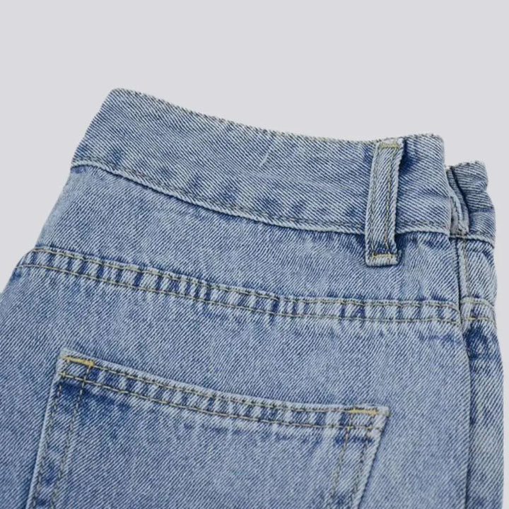 High-waist straight jeans
 for ladies